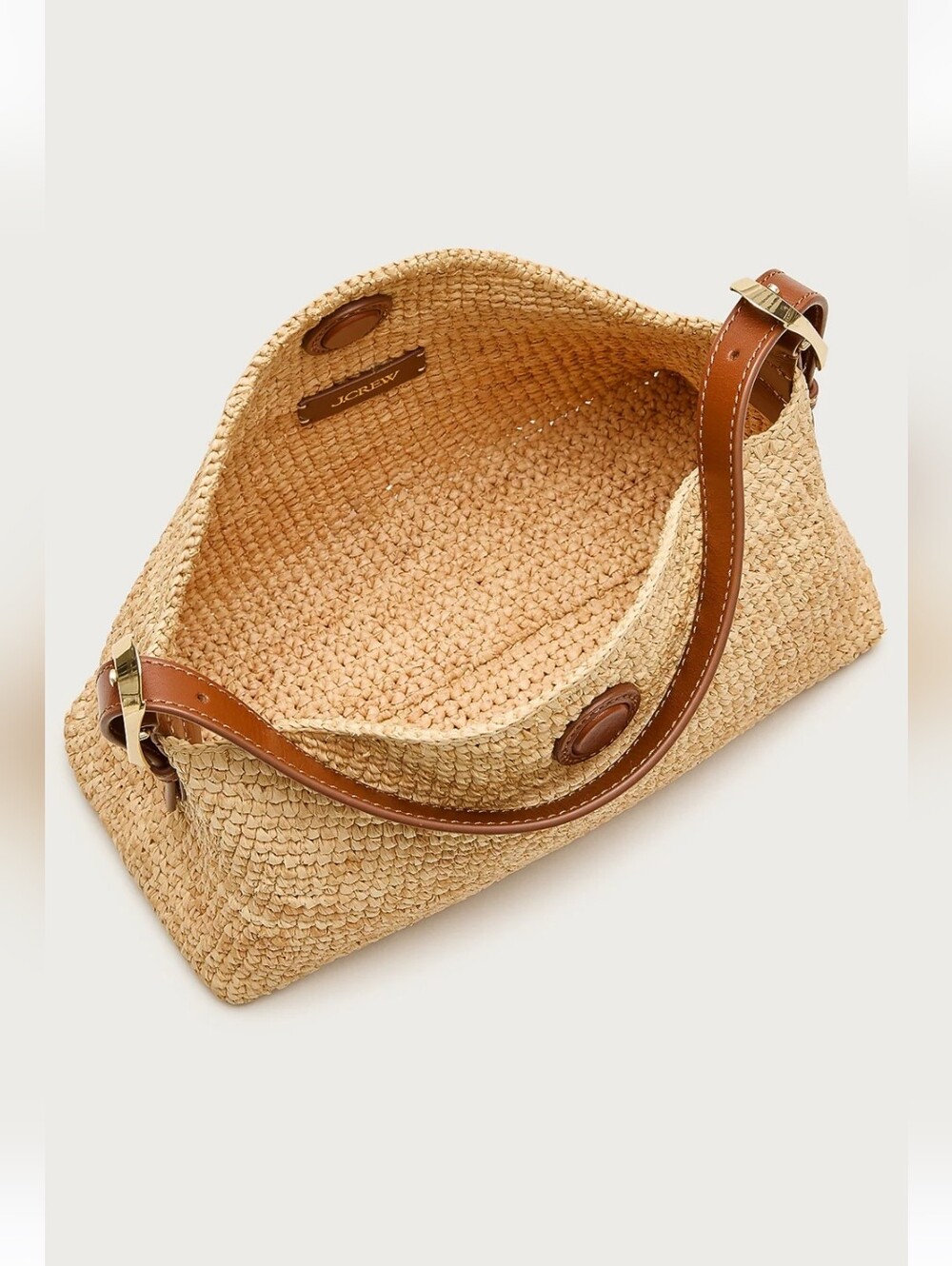 NWOT J.Crew Berkeley small handknotted shoulder bag in raffia $148 Display - Picture 2 of 6